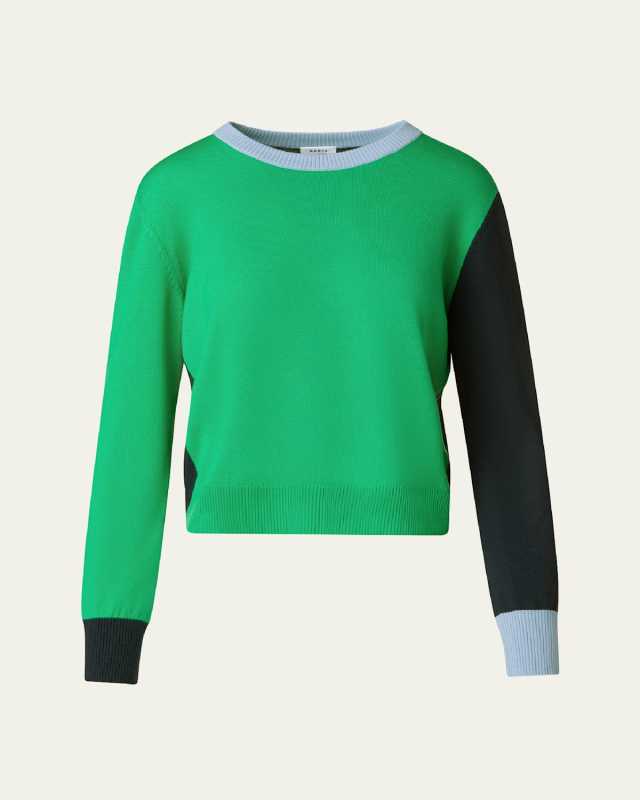 Colorblock Wool Sweater